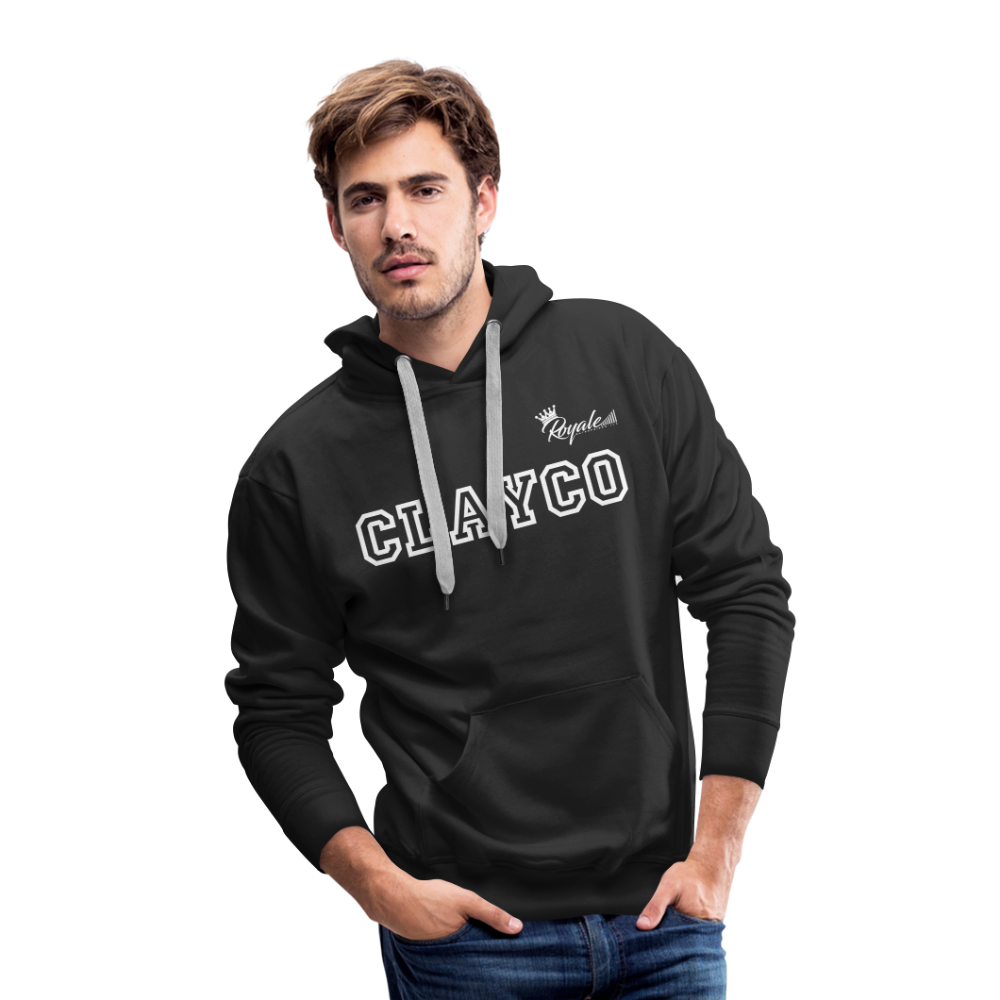 Men’s Premium Hoodie- Clayco (White Lettering) - black