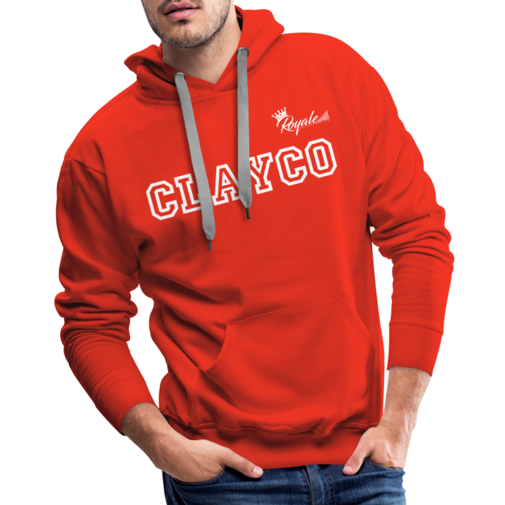 Men’s Premium Hoodie- Clayco (White Lettering) - red