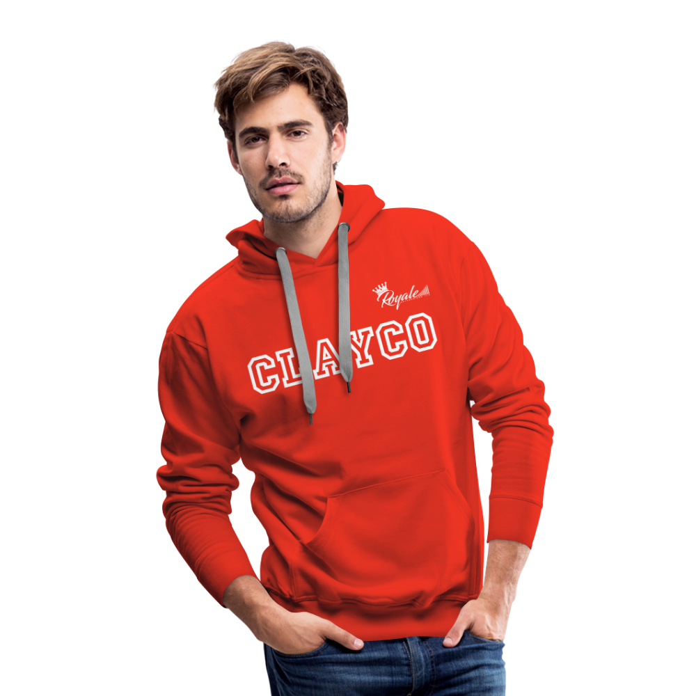 Men’s Premium Hoodie- Clayco (White Lettering) - red