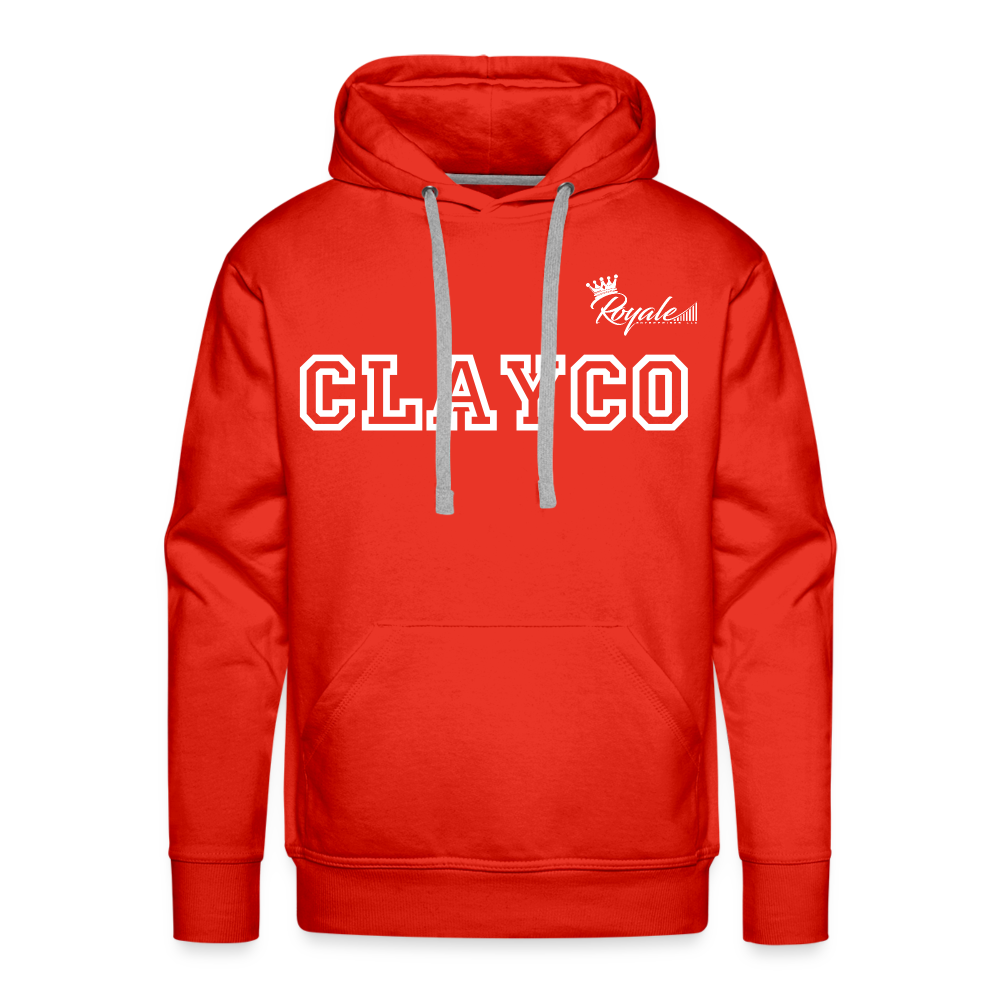 Men’s Premium Hoodie- Clayco (White Lettering) - red