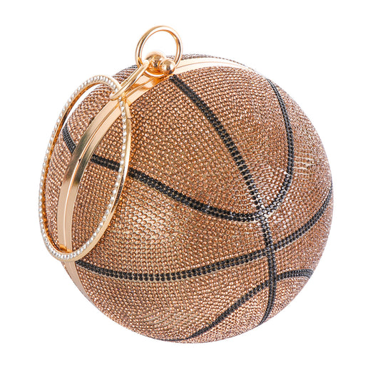 Gold Basketball Bling Clutch (Small)