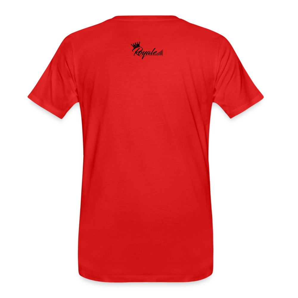 Men's Premium T-Shirt - Self Employed (Black lettering / logo on back) - red