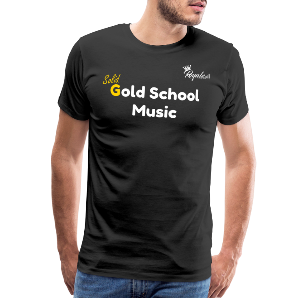 Men's Premium T-Shirt - Gold School Music - black