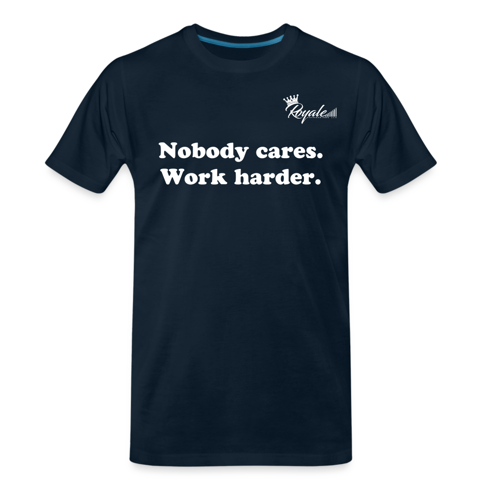 Men's Premium T-Shirt - Work Harder - deep navy