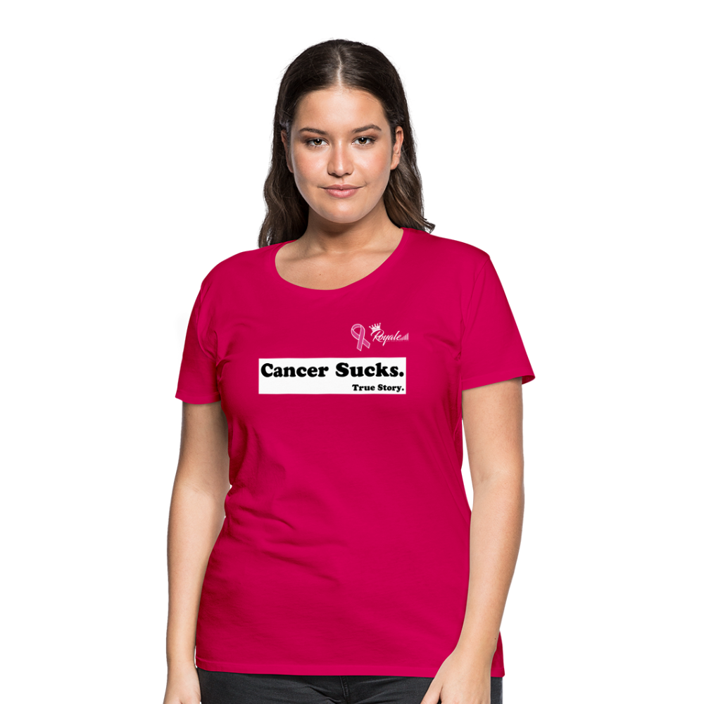 Women’s Premium T-Shirt - Cancer Sucks - dark pink