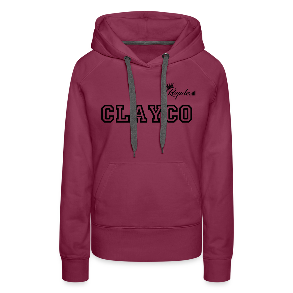 Women’s Premium Hoodie- Clayco - burgundy