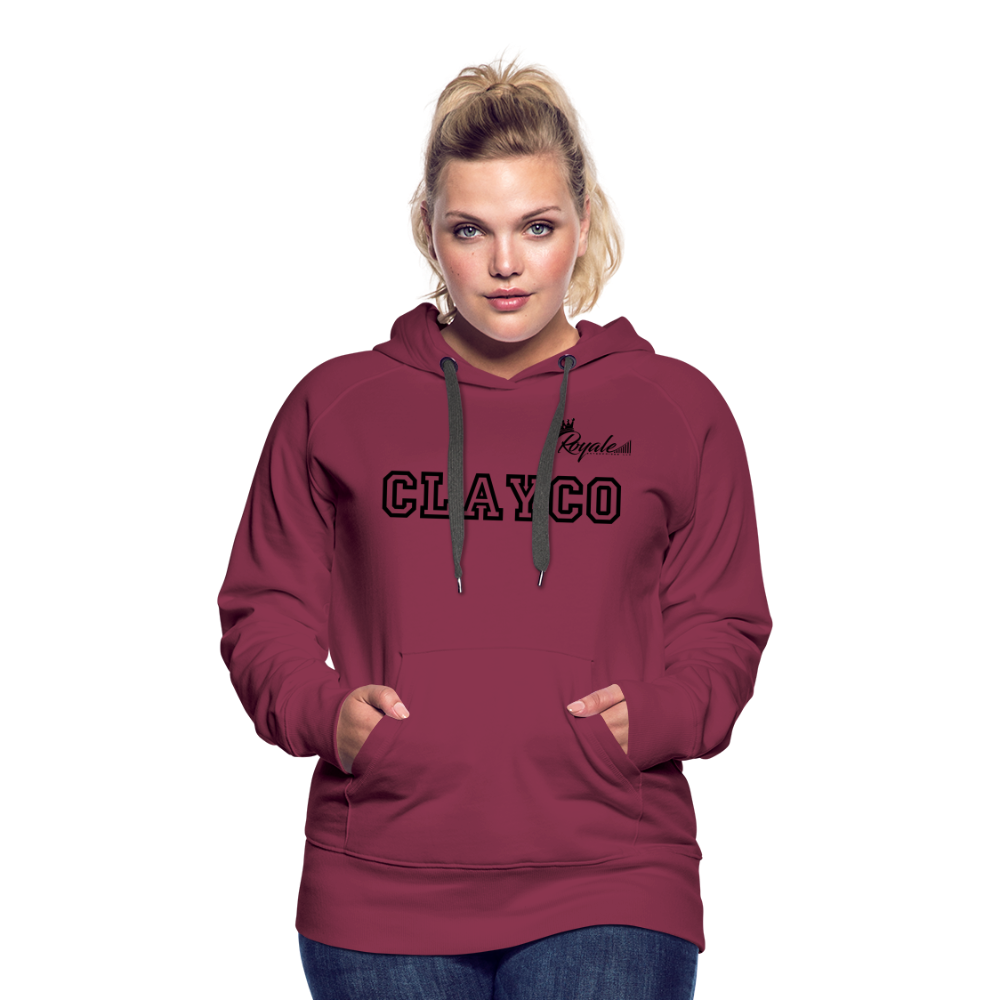 Women’s Premium Hoodie- Clayco - burgundy