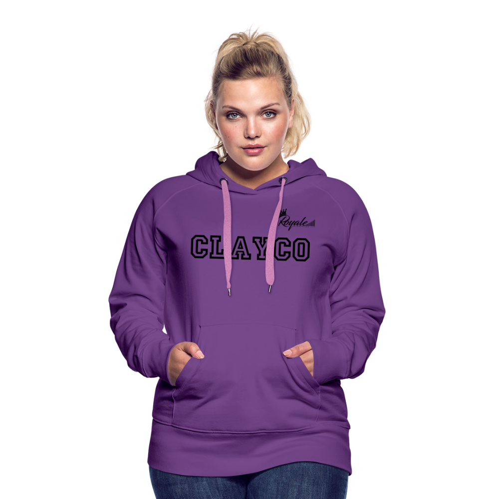 Women’s Premium Hoodie- Clayco - purple