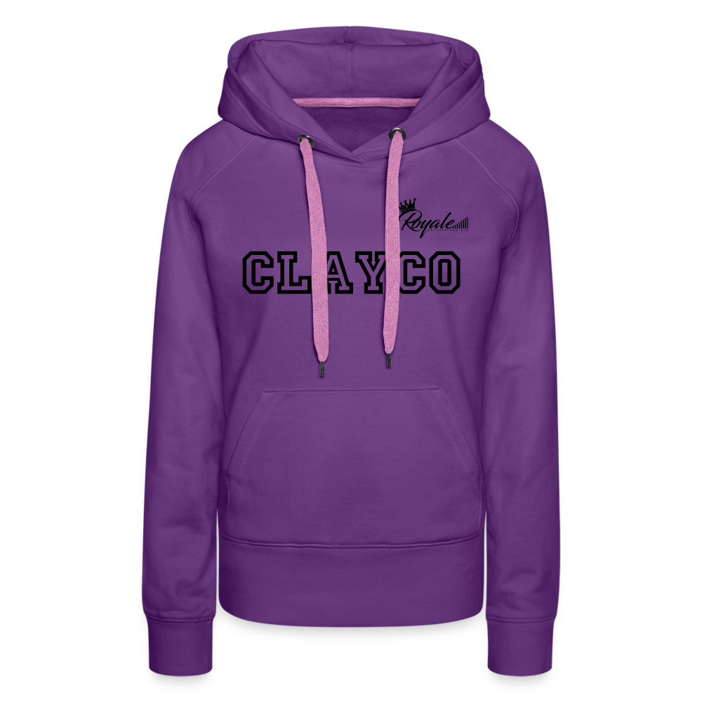 Women’s Premium Hoodie- Clayco - purple