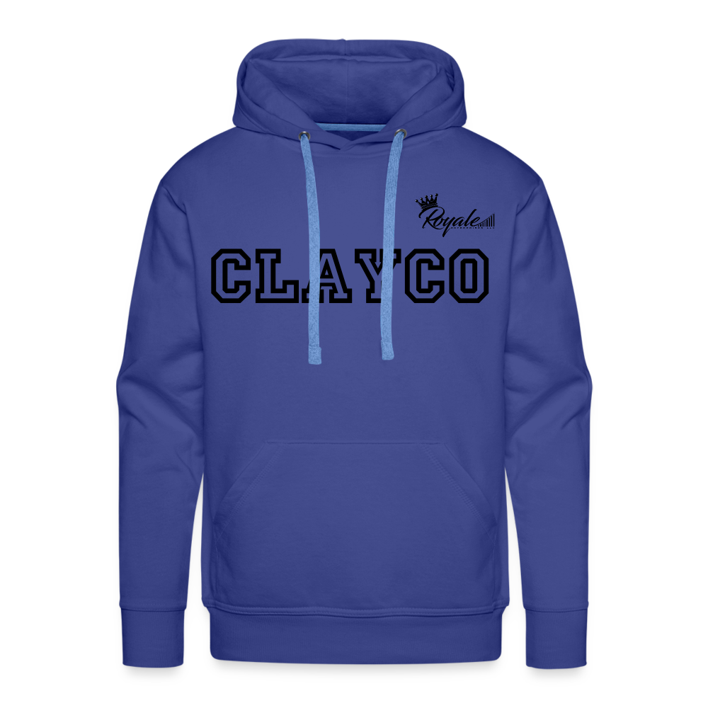 Men’s Premium Hoodie- Clayco (Black Lettering) - royal blue