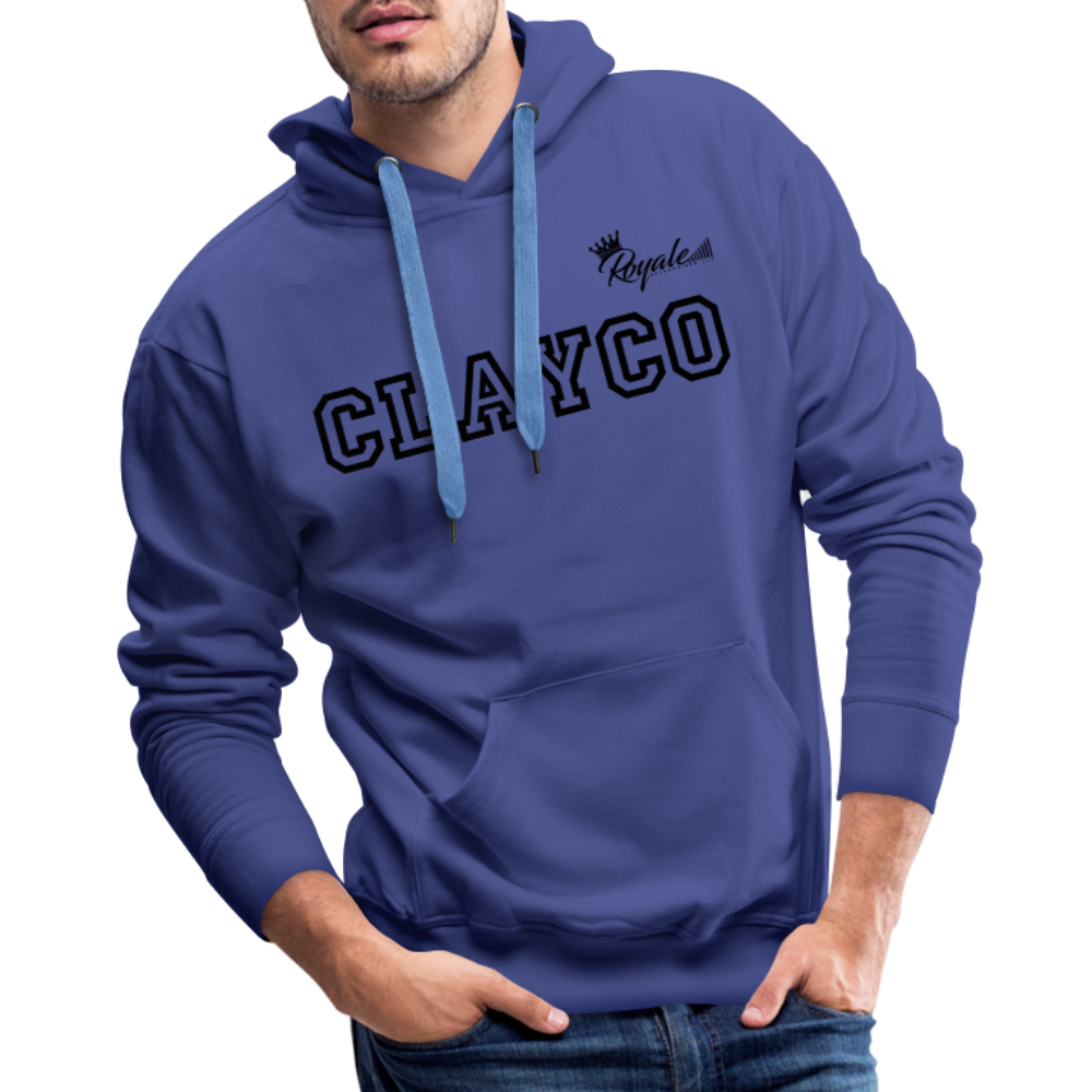 Men’s Premium Hoodie- Clayco (Black Lettering) - royal blue