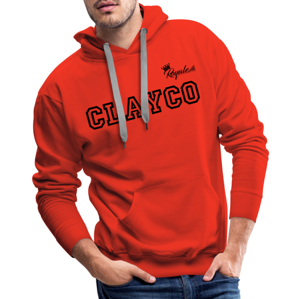 Men’s Premium Hoodie- Clayco (Black Lettering) - red