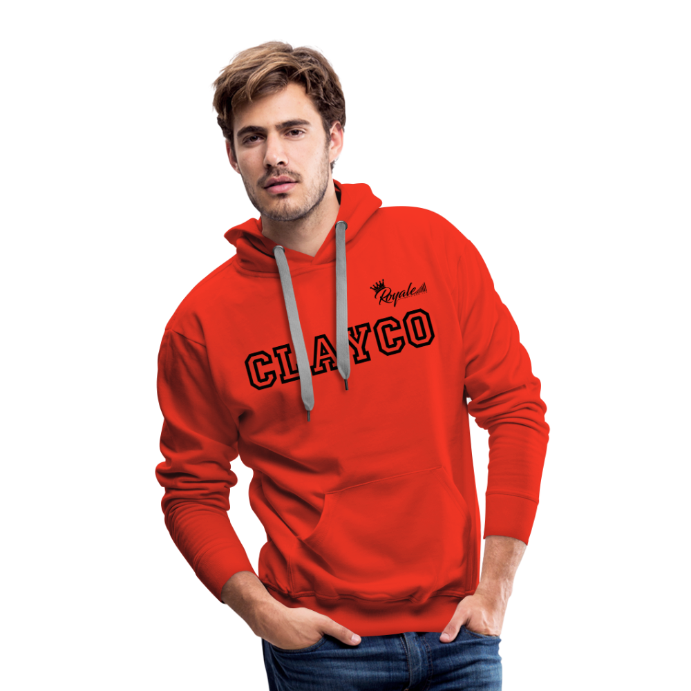 Men’s Premium Hoodie- Clayco (Black Lettering) - red