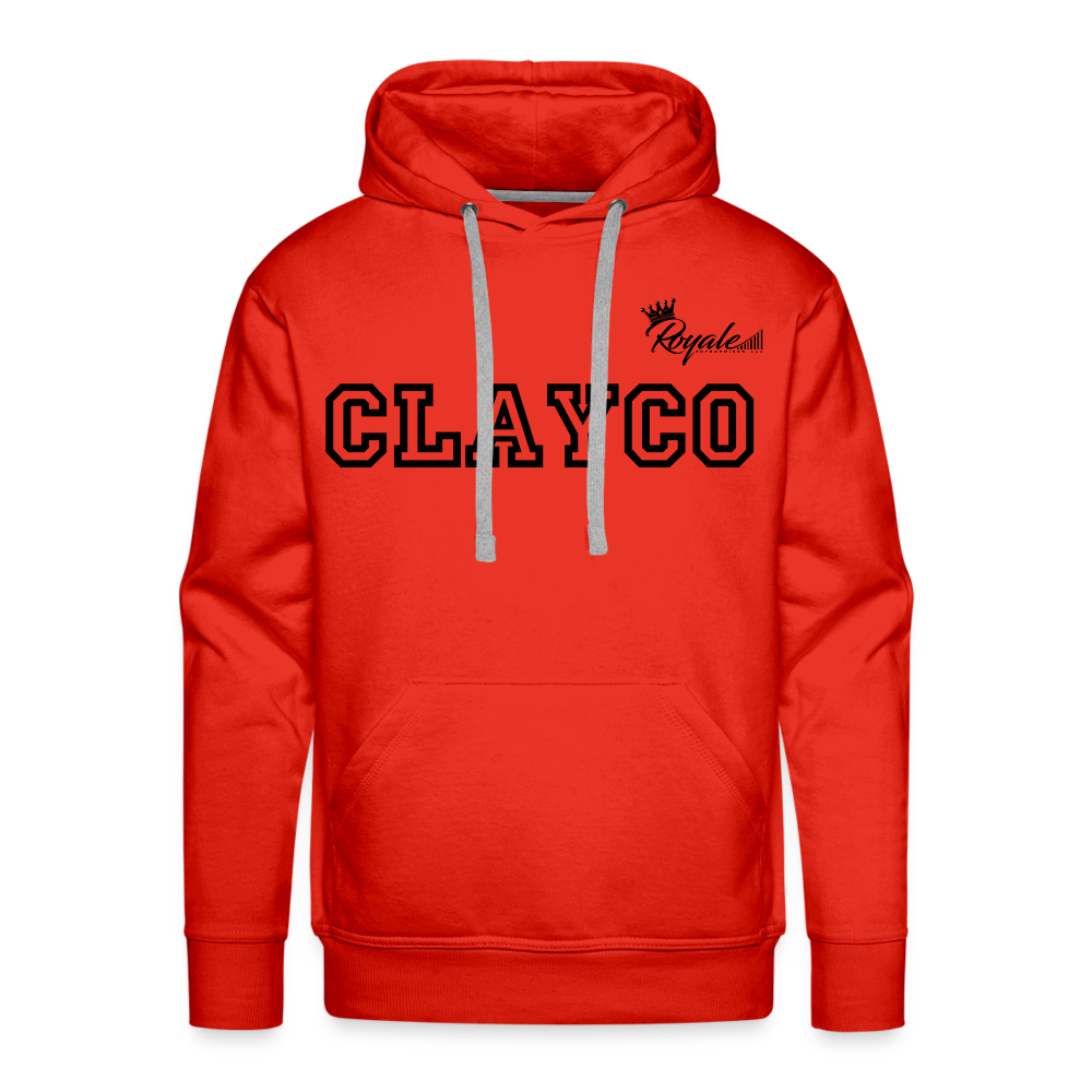 Men’s Premium Hoodie- Clayco (Black Lettering) - red