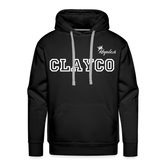 Men’s Premium Hoodie- Clayco (White Lettering) - black